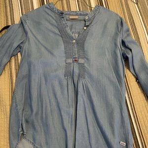 Blouse 3/4 sleeves jeans/blue